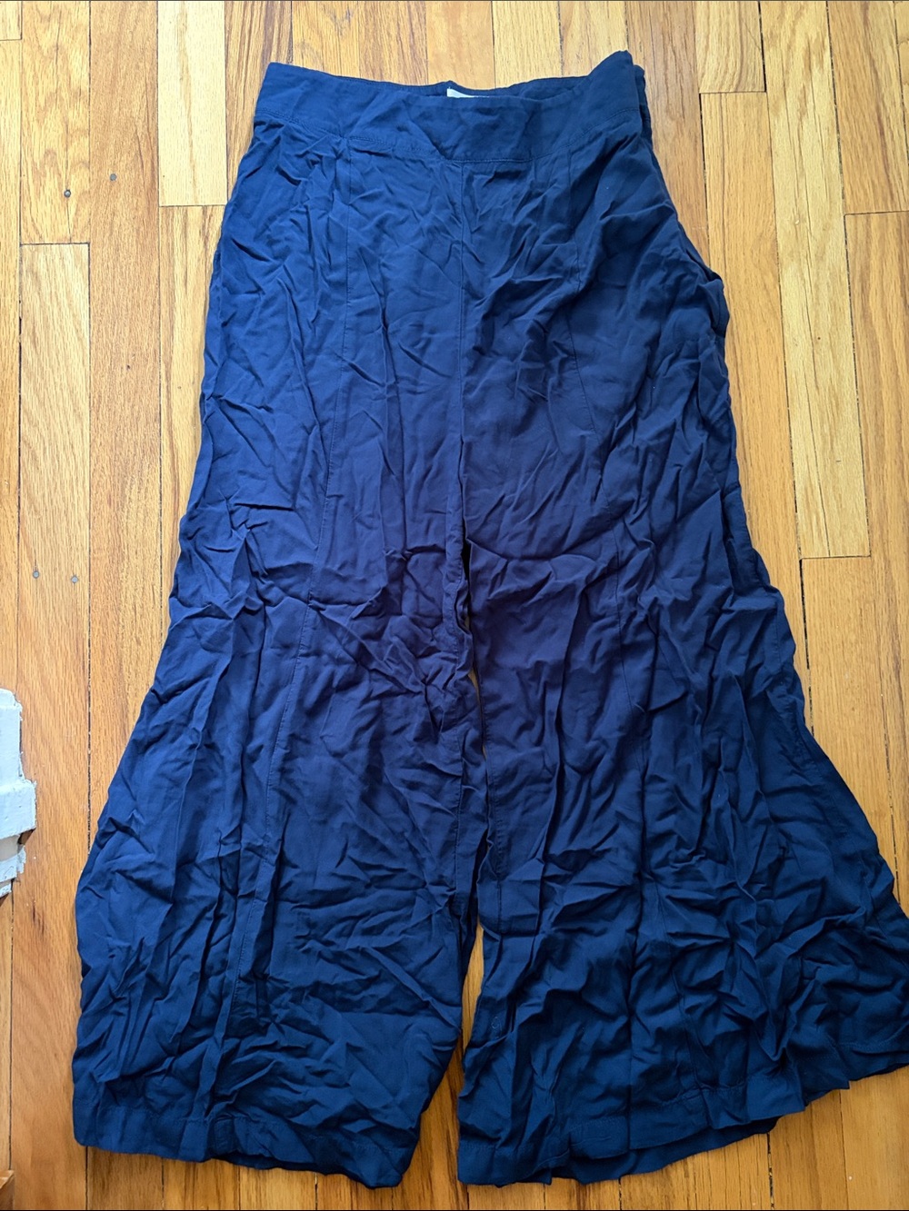 Maeve Navy Wide-Leg Palazzo Pants